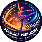 Colorful ballet dancer logo design